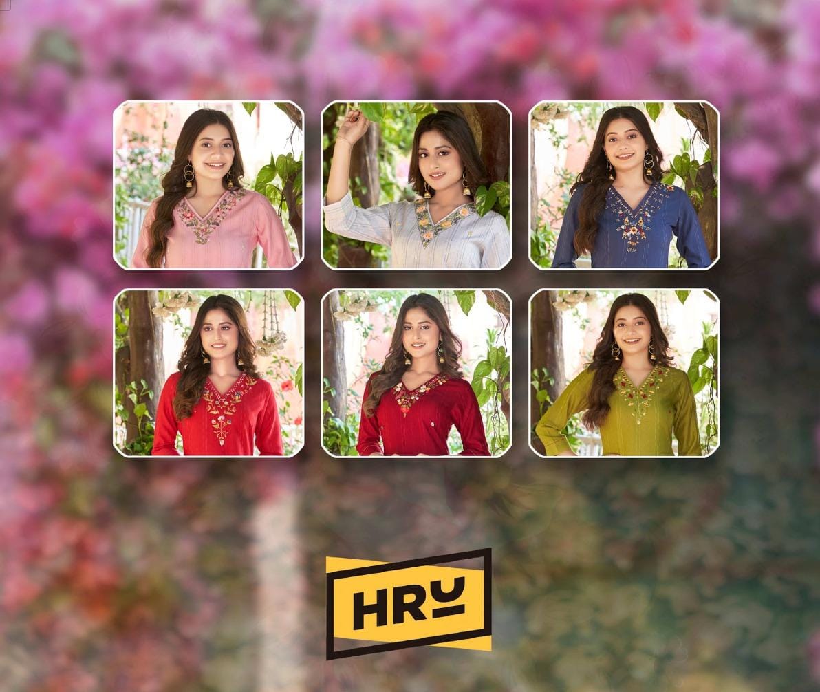 Hema Vol 3 By Hru Straight Cut Viscose Embroidery Kurtis Wholesale Shop In Surat